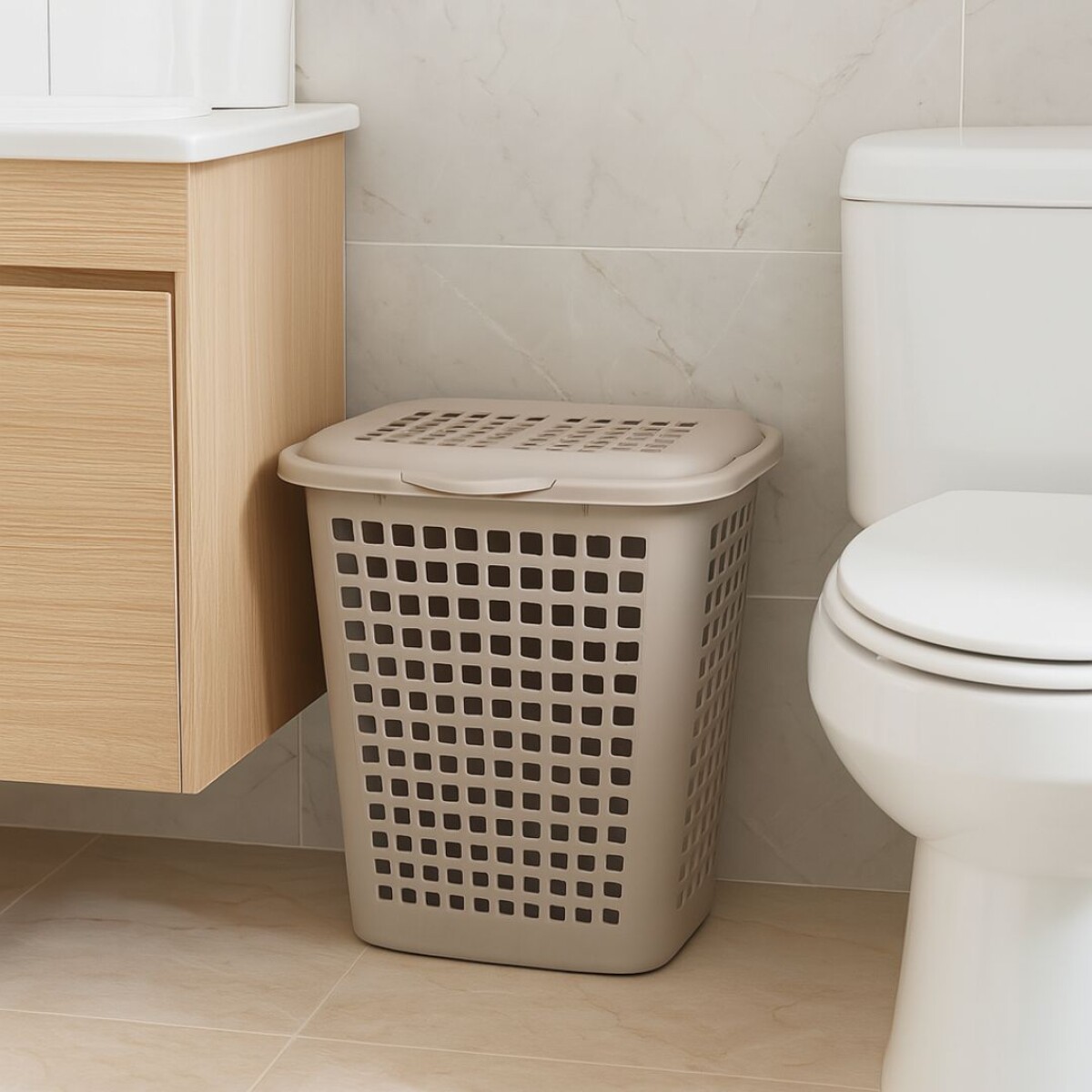 CESTO CANASTO RECTANGULAR PARA ROPA 30 LITROS 
