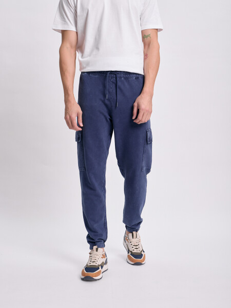 Pantalón deportivo cargo jogger Azul Marino