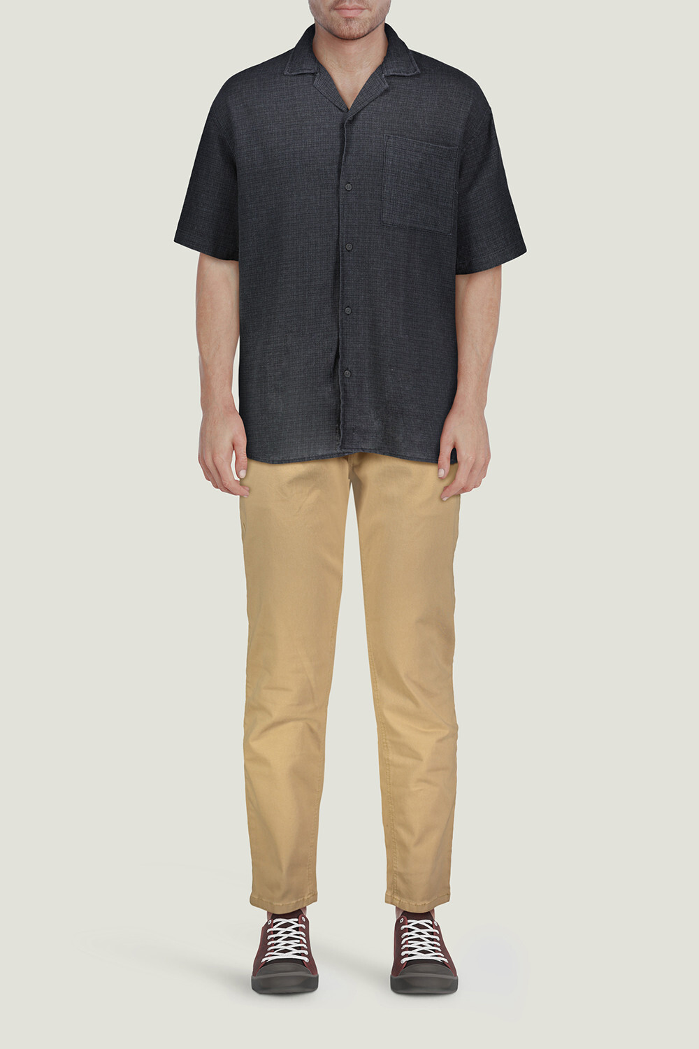 Camisa Tiki Negro