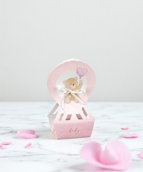 Globo aerostatico baby shower 6x4x14,5 cm - ROSA Globo aerostatico baby shower 6x4x14,5 cm - ROSA