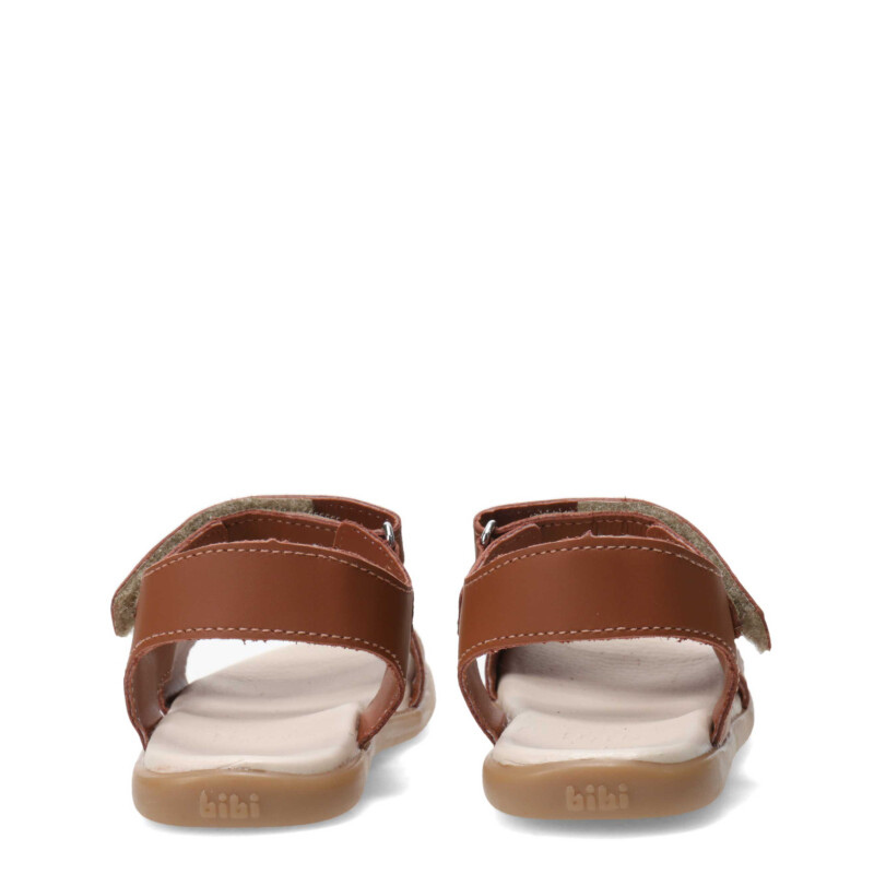 Sandalias de Niño Bibi Baby Soft con Velcro Marrón Caramelo