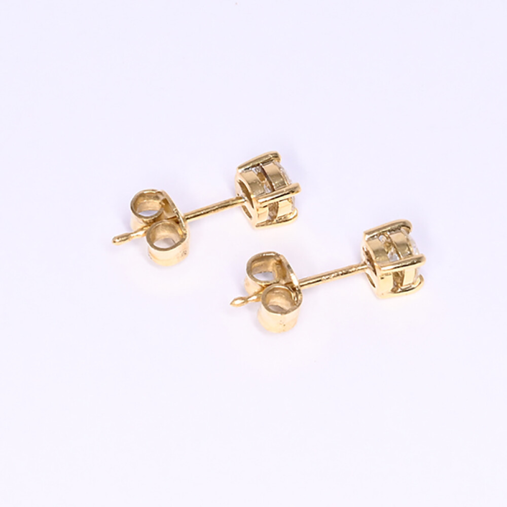 Caravanas oro 18 k con brillantes Caravanas oro 18 k con brillantes