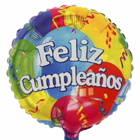 Globo Feliz cumpleaños- cintas y globos colorido Globo Feliz cumpleaños- cintas y globos colorido