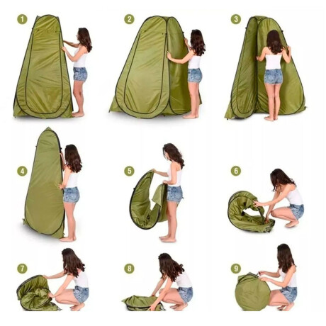 Carpa Autoarmable de Baño Plegable Portable p/ Camping Playa Camuflado