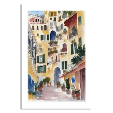 Cuadro Canvas 40X60Cm Casas De Colores 2 Cuadro Canvas 40X60Cm Casas De Colores 2