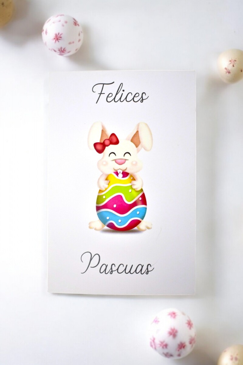 Tarjeta pascua 10x15. - DISEÑO 1 