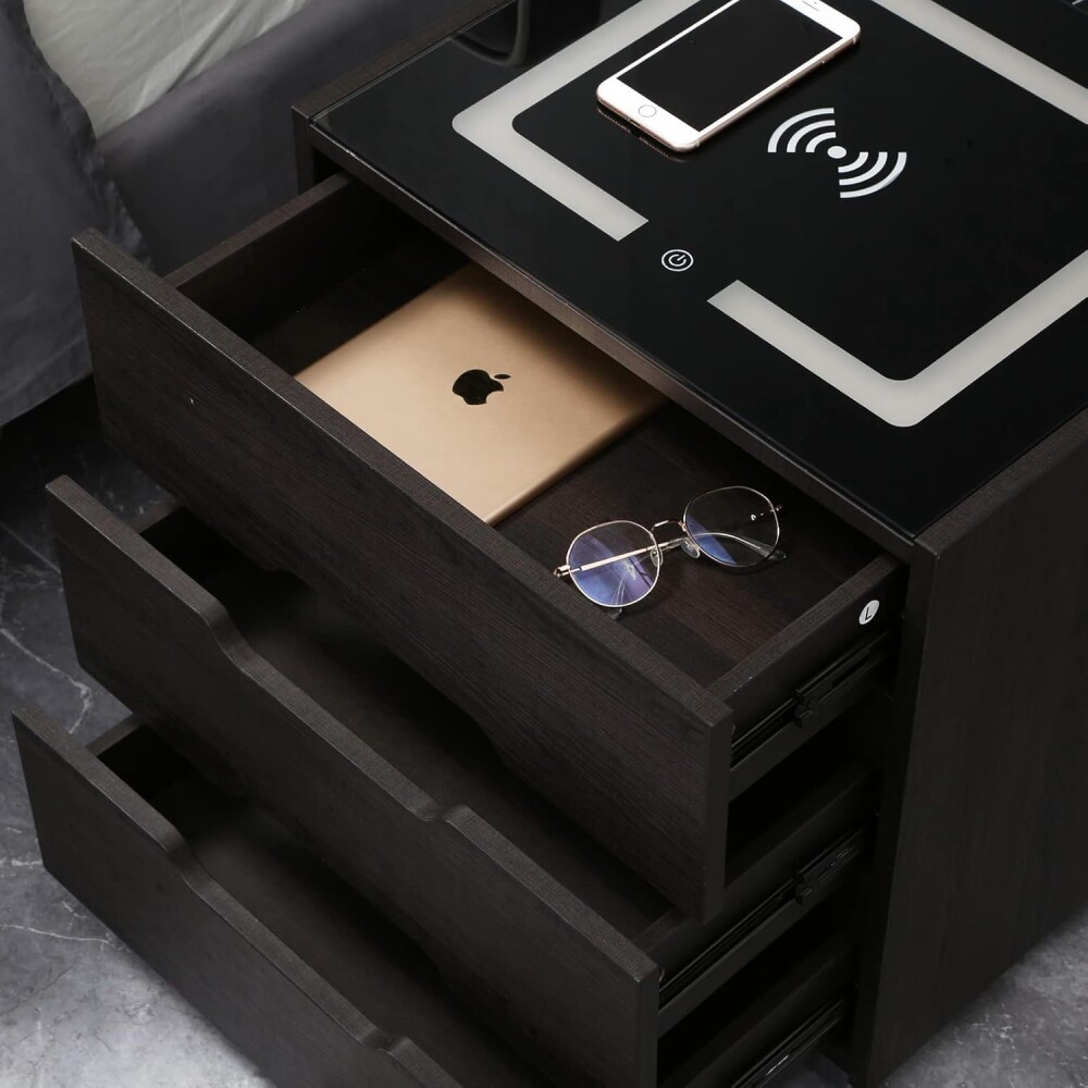 Mesa de luz CHARGER Marrón