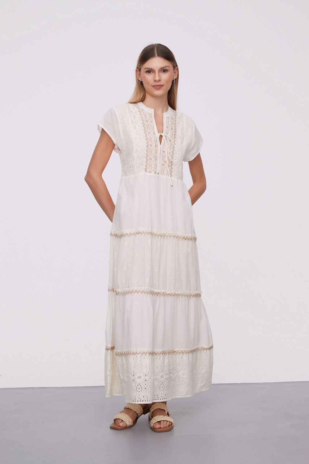 Vestido Cocos Arena Melange