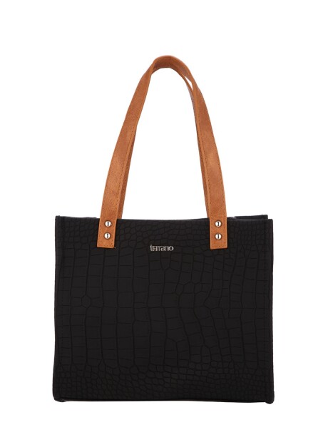 Cartera Moon Croco Negro