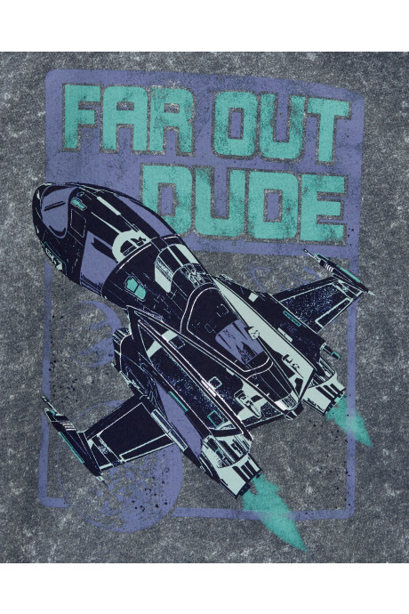 Remera de algodón estampa nave espacial Remera de algodón estampa nave espacial