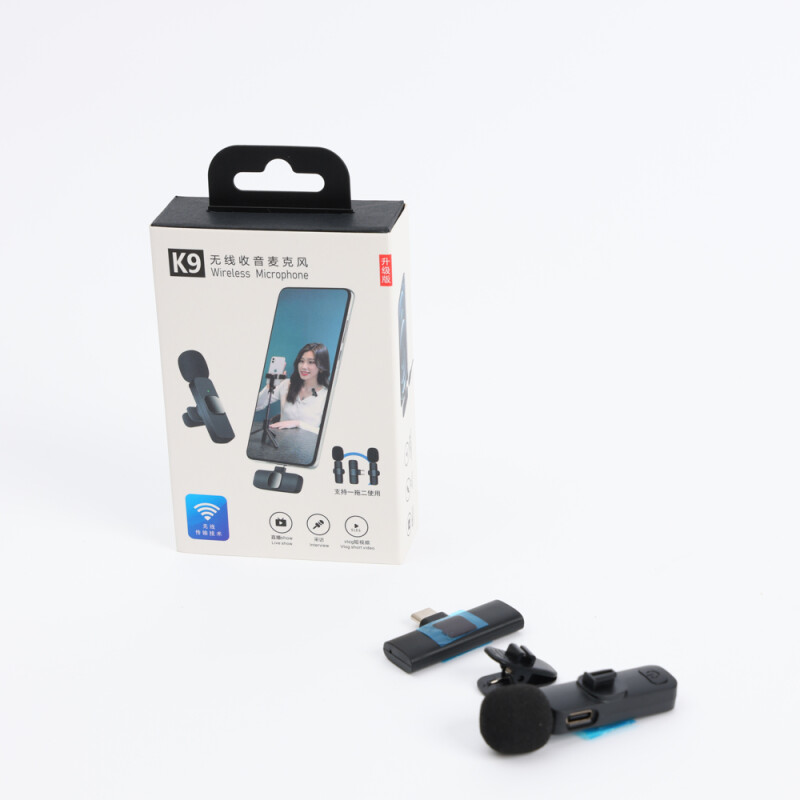 Micrófono inalambrico para celular K9 solapero USB tipo C Micrófono inalambrico para celular K9 solapero USB tipo C