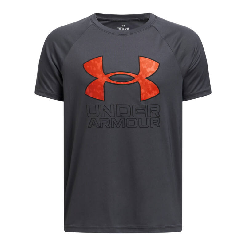 UA B TECH HYBRID PRINT SS-RED GRY-026