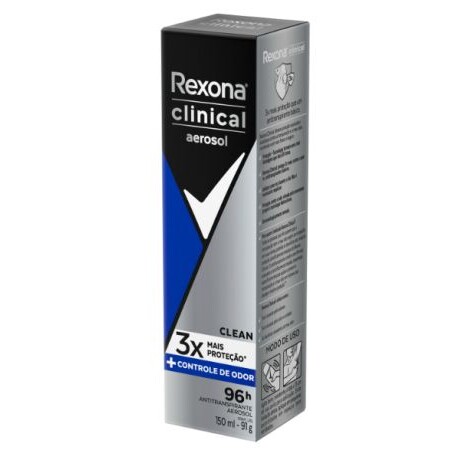 REXONA DESODORANTE AERO MEN CLINICAL CLEAN 150ml REXONA DESODORANTE AERO MEN CLINICAL CLEAN 150ml