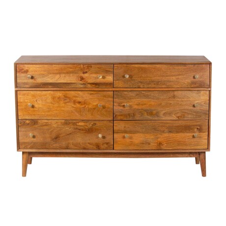 COMODA 6 CAJONES MADERA-DE-MANGO MARRON PARKER