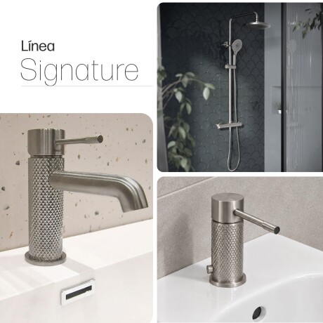 JUEGO DE GRIFERIA SIGNATURE BRUSHED NICKEL LAVATORIO BAJO GRIS-BRUSHED NICKEL