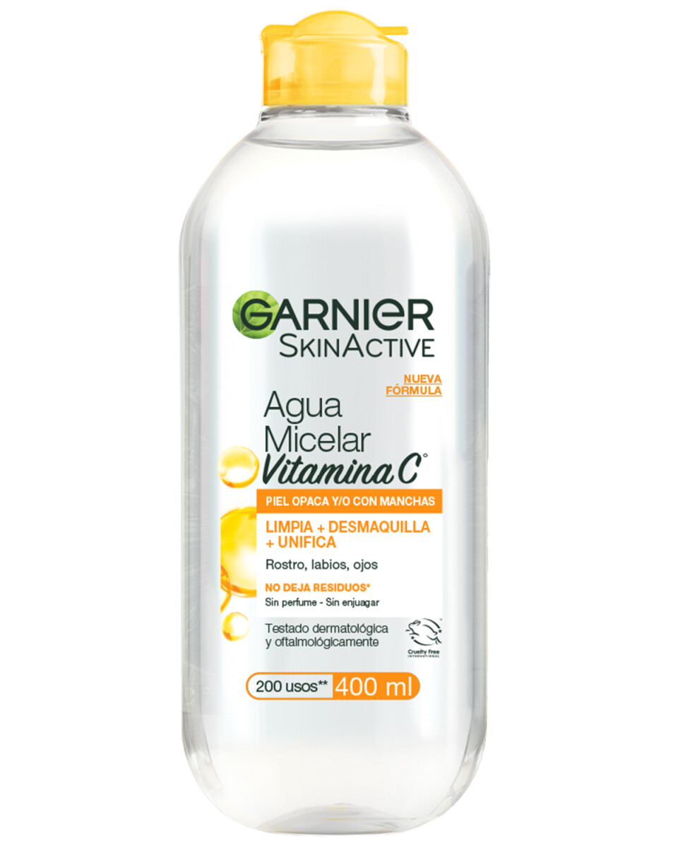Agua Micelar Garnier Express desmaquillante aclarante con vitamina C 400ml 