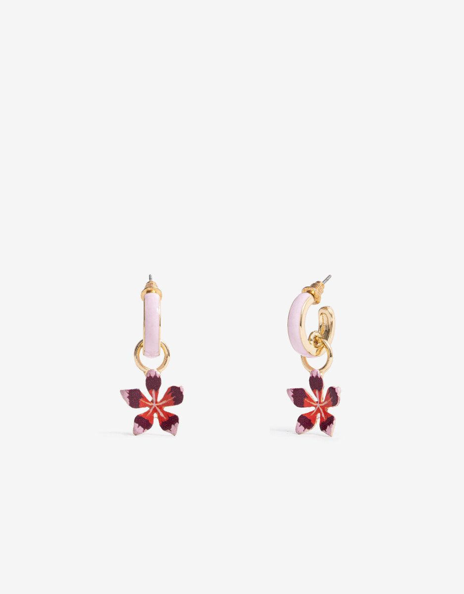 Argollas Flor Color 