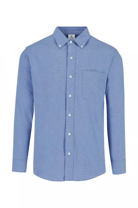 Camisa oxford manga larga Cobalto