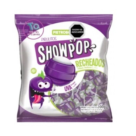 CHUPETIN RELL SHOWPOP 480G/24U UVA CHUPETIN RELL SHOWPOP 480G/24U UVA