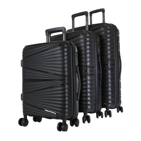 Set de 3 valijas en polipropileno Negro