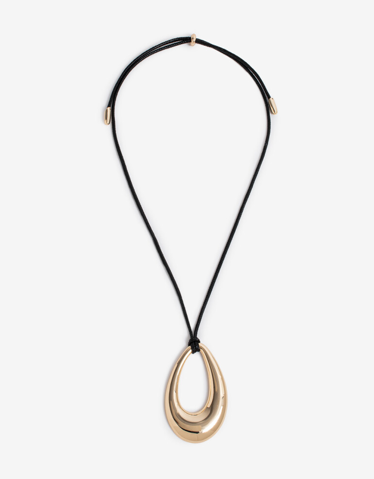 Collares Largos Metal Collar Largo Maxi Dije Metal - Dorado