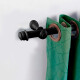 Barrote cortina de metal 2 m + 2 Soportes NEGRO