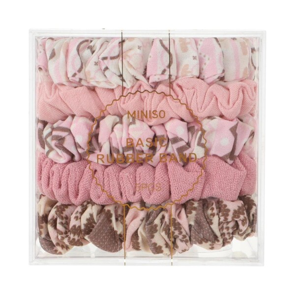 Goma de cabello 5pcs rosa