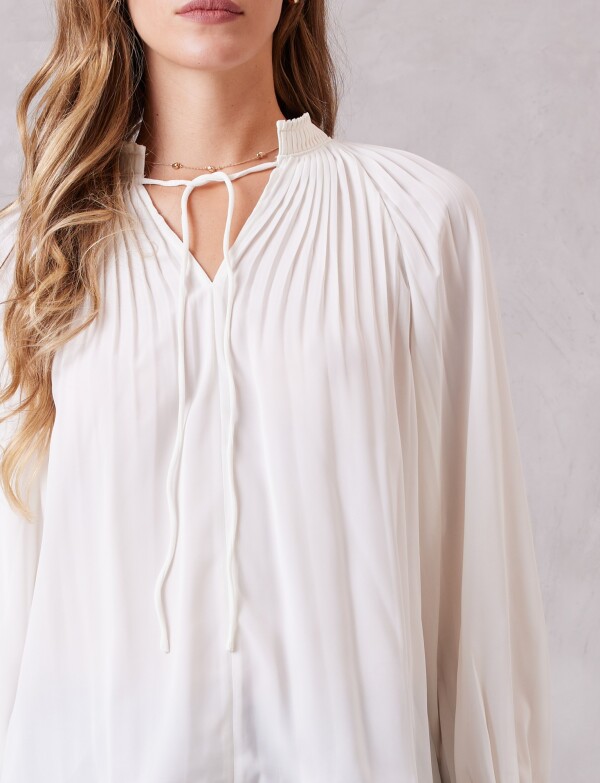 Blusa Plisada CRUDO