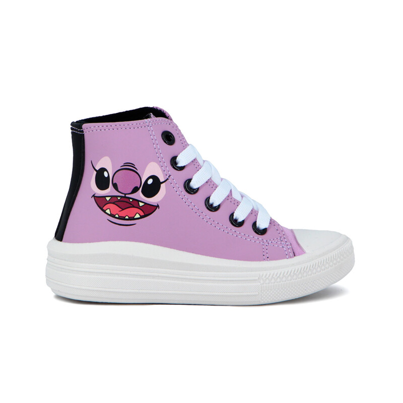Disney Stitch Bota Plataforma Pu Lila