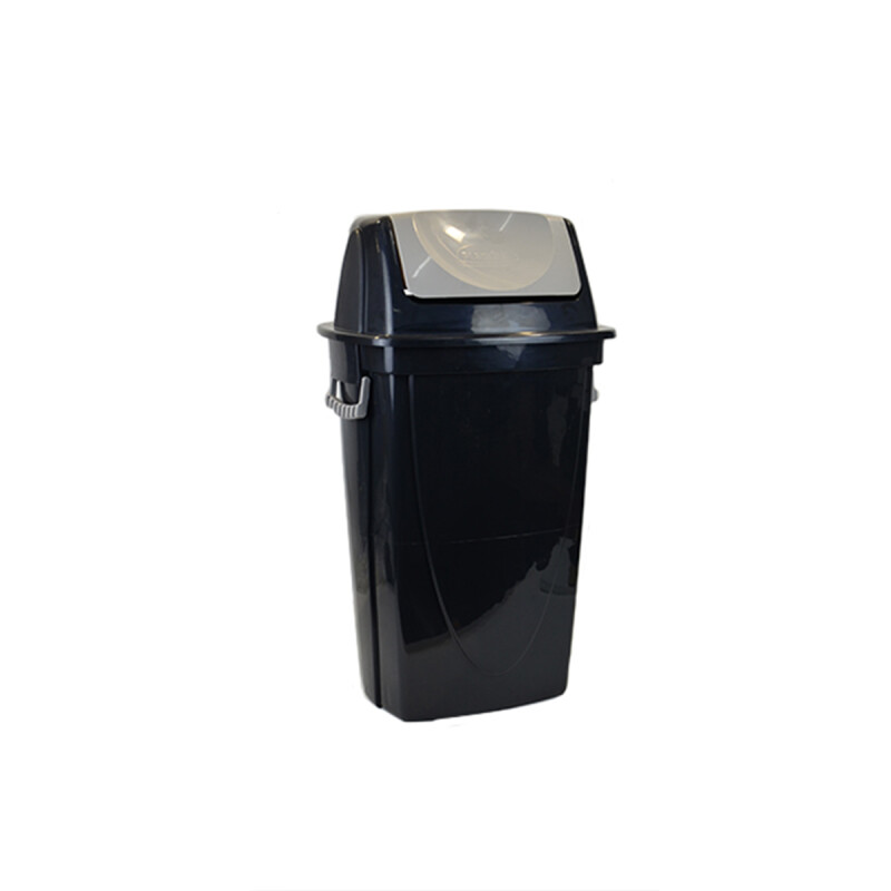 Tarro de residuos con tapa vaivén 28 lts Ecoblack NEGRO