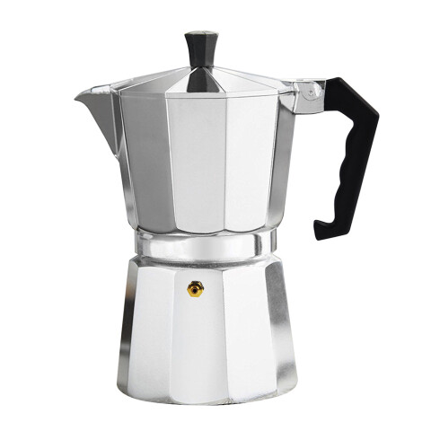 CAFETERA ITALIANA ALUMINIO 450ML 9T PLATA VARENNA CAFETERA ITALIANA ALUMINIO 450ML 9T PLATA VARENNA