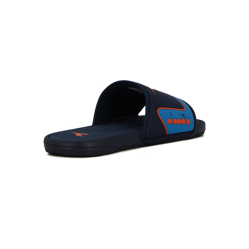 Diadora Isola Ojota Tira Ancha Con Logo - Marino/naranja Marino-naranja