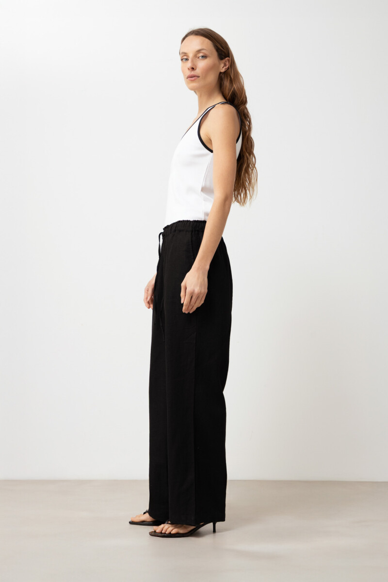 Pantalón pijama de lino negro