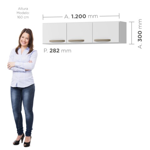 [ OUTLET ] Aéreo Alacena Modular Tres Puertas Asas Polipropileno MX - MDP BLANCO [ MUEBLE ARMADO - SOLO RETIRO ] [ OUTLET ] Aéreo Alacena Modular Tres Puertas Asas Polipropileno MX - MDP BLANCO [ MUEBLE ARMADO - SOLO RETIRO ]