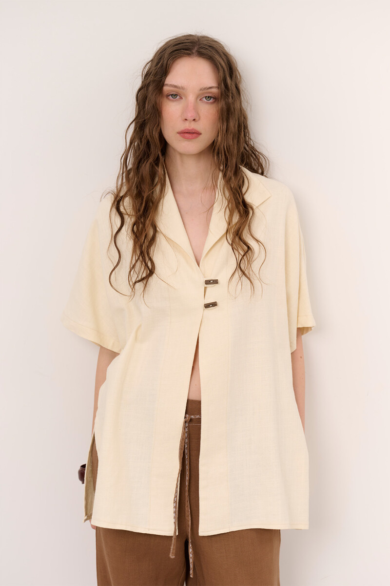 SOBRECAMISA LINO ALAMAR CRUDO