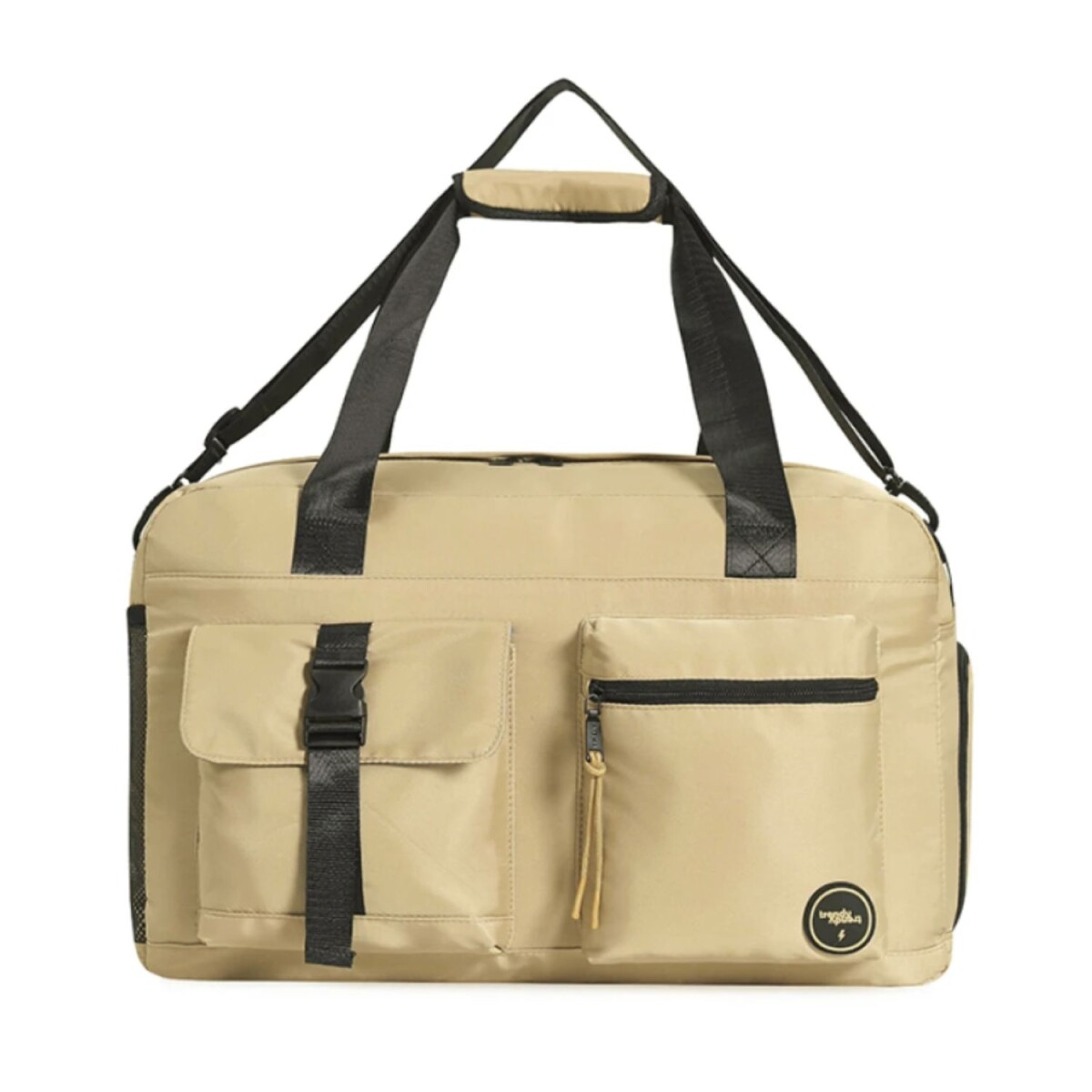 Bolso De Viaje Trendy Deportivo modelo Urbano Dama - Beige 