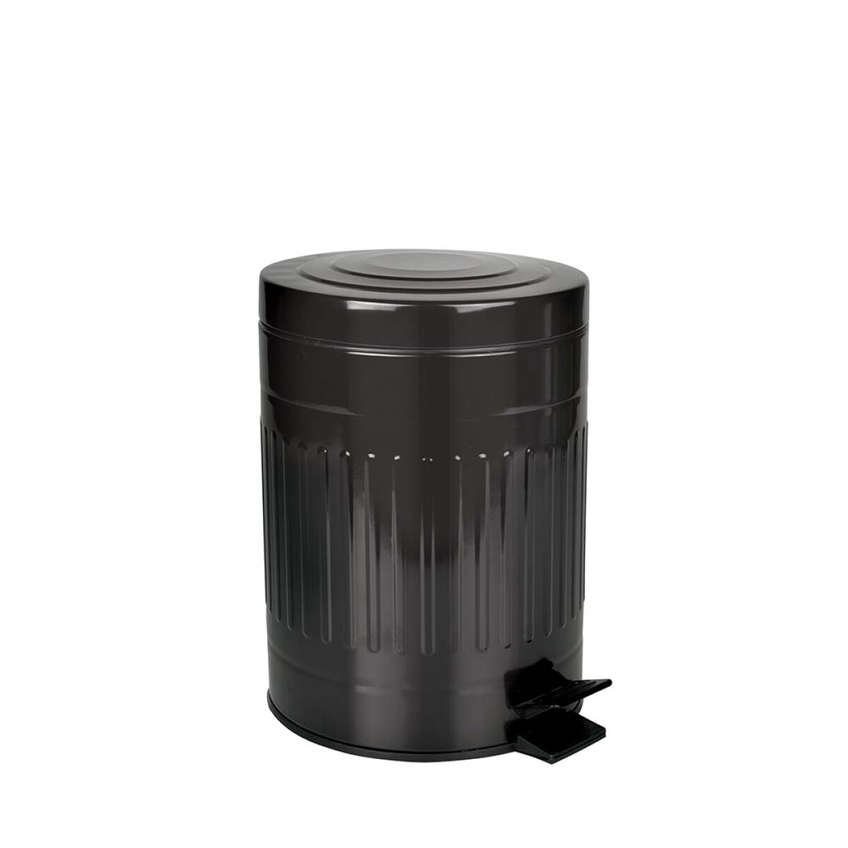 TARRO DE RESIDUOS ACERO NEGRO RETRO 5 LT CON PEDAL 
