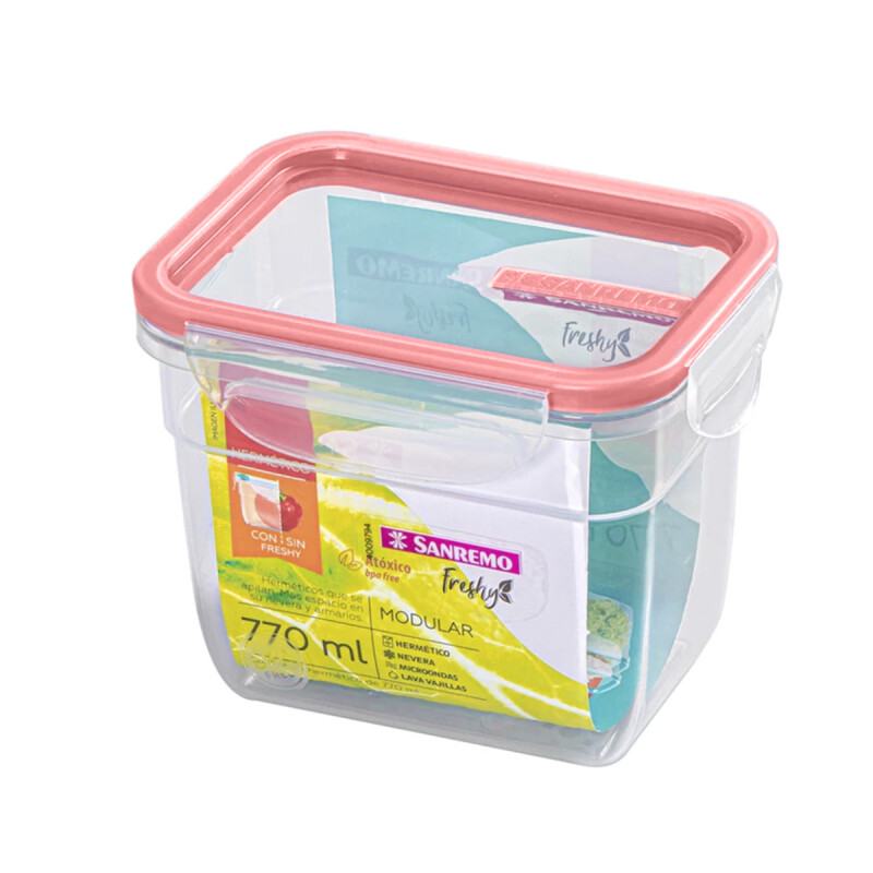 Pote con traba 770 ml NARANJA