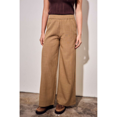 Pantalon Gingham Marron