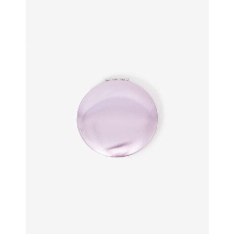 Espejo Redondo De Cartera Violeta Metalizado