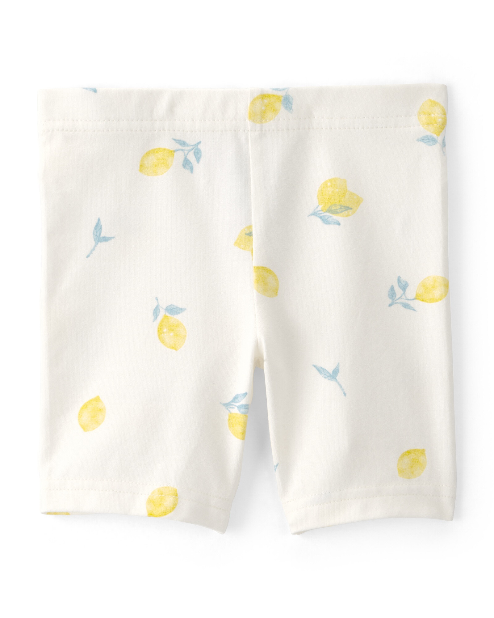 Short ciclista de algodón, crema, diseño limones Sin color