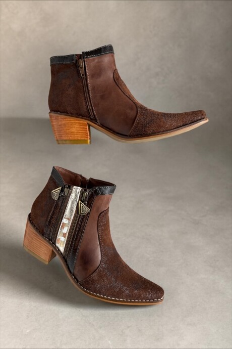 Bota Eva Chocolate Jaspeado Con Arte Bota Eva Chocolate Jaspeado Con Arte