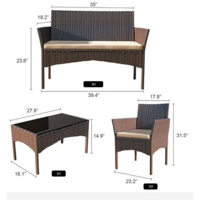 Juego De Jardin Apolo Rattan Sintetico Juego De Jardin Apolo Rattan Sintetico