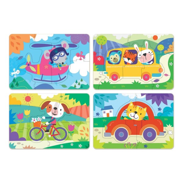 Set Puzzle Transporte Rompecabezas Animales Perro Educa Set Puzzle Transporte Rompecabezas Animales Perro Educa