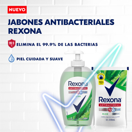 Jabón Líquido Rexona Antibacterial Aloe 250ml Jabón Líquido Rexona Antibacterial Aloe 250ml