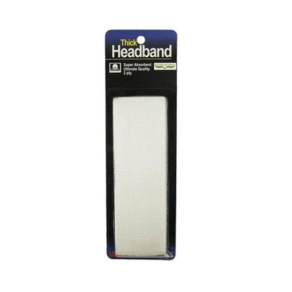 HB-1 - THICK HEADBAND, WHITE HB-1 - THICK HEADBAND, WHITE