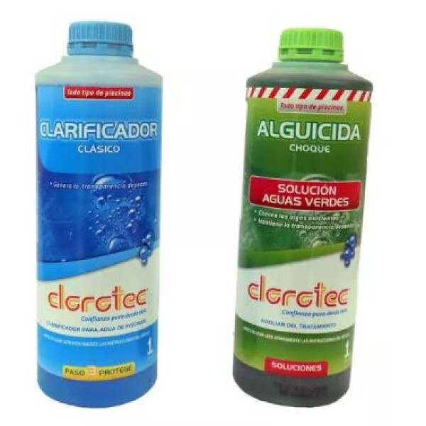 Kit Para Mantenimiento De Piscina- Alguicida Y Clarificador Kit Para Mantenimiento De Piscina- Alguicida Y Clarificador