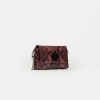 Mini Bag Bloom En Cuero Grabado Snake Metalizado Bordeaux