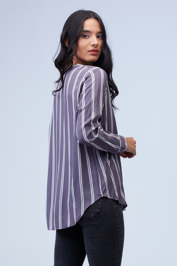 Camisa Lineas GRIS/MULTI