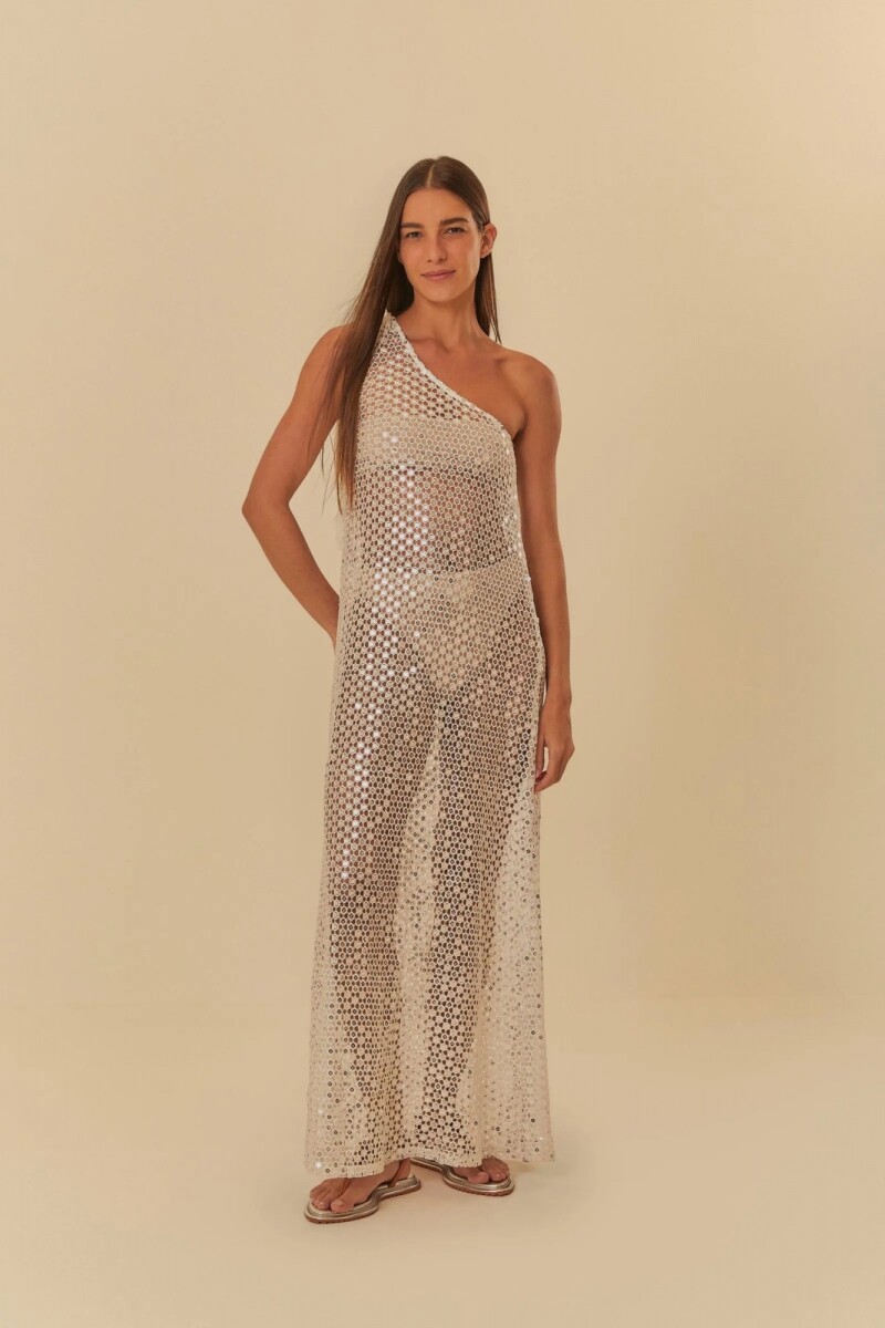 VESTIDO BRILLO Blanco